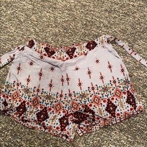 Shosho tribal print shorts with tie